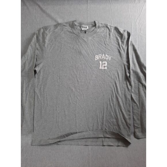Brady 12 Men's XL Performance Arched‎ Long Sleeve Tee Shirt Recycled BCI Cotton - Picture 1 of 9